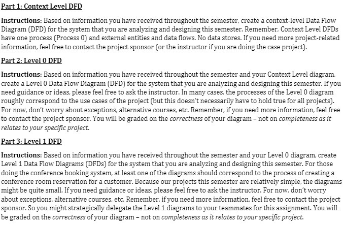  Part 1: Context Level DFD Instructions: Based on information you have