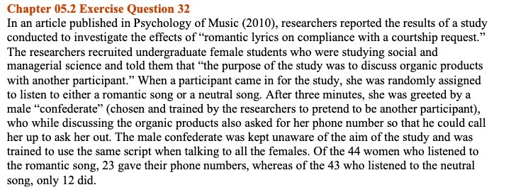  Chapter 135.: Exercise anson 32 In an article published in Psychology