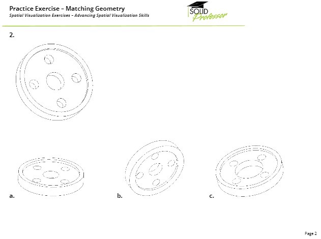  Practice Exercise - Matching Geometry SOLID Spatial Visualization Exercises - Advancing