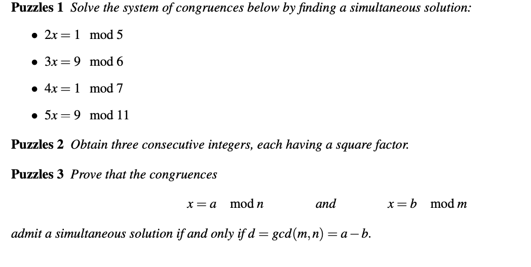 I need help on those problems and hints are also below: Puzzles