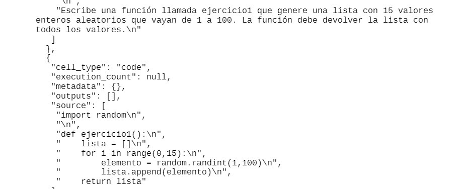 "Escribe una funcion llamada ejercicio1 que genere una lista con 15