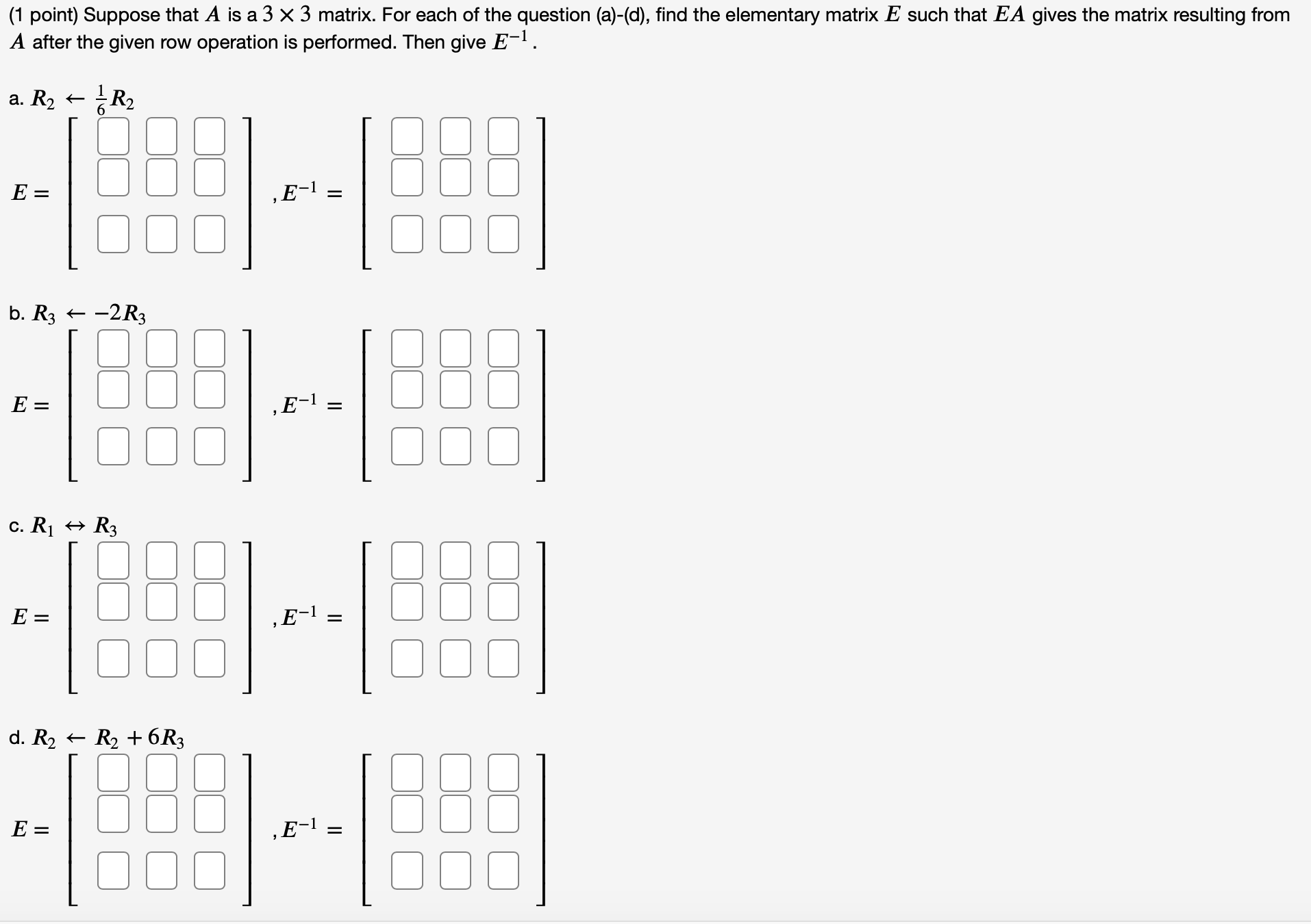 Please help me with this problem (1 point) Suppose that A is