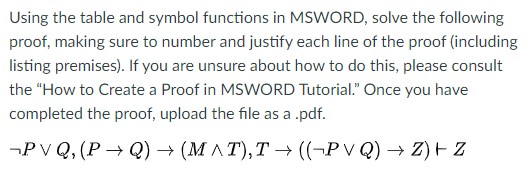 Using the table and symbol functions in MSWORD Using the table and