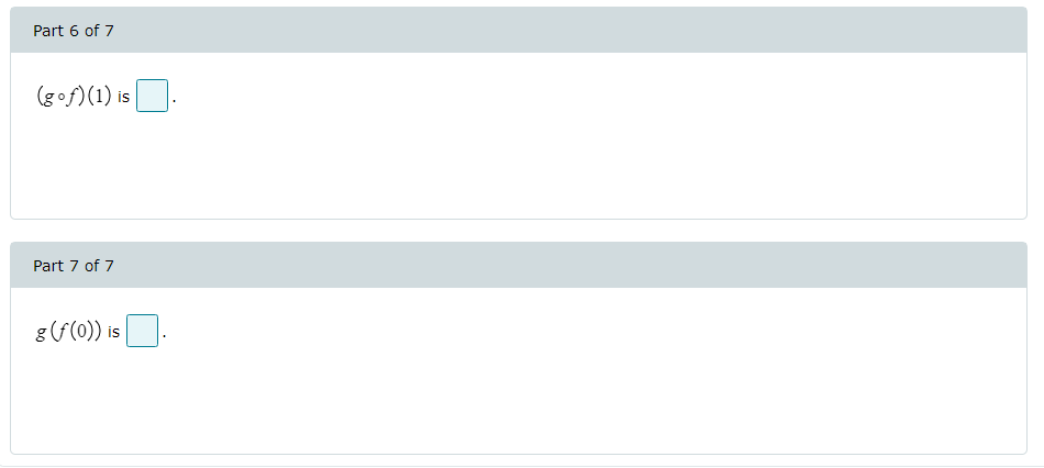 function at the given values of x, if possible. Write your answers