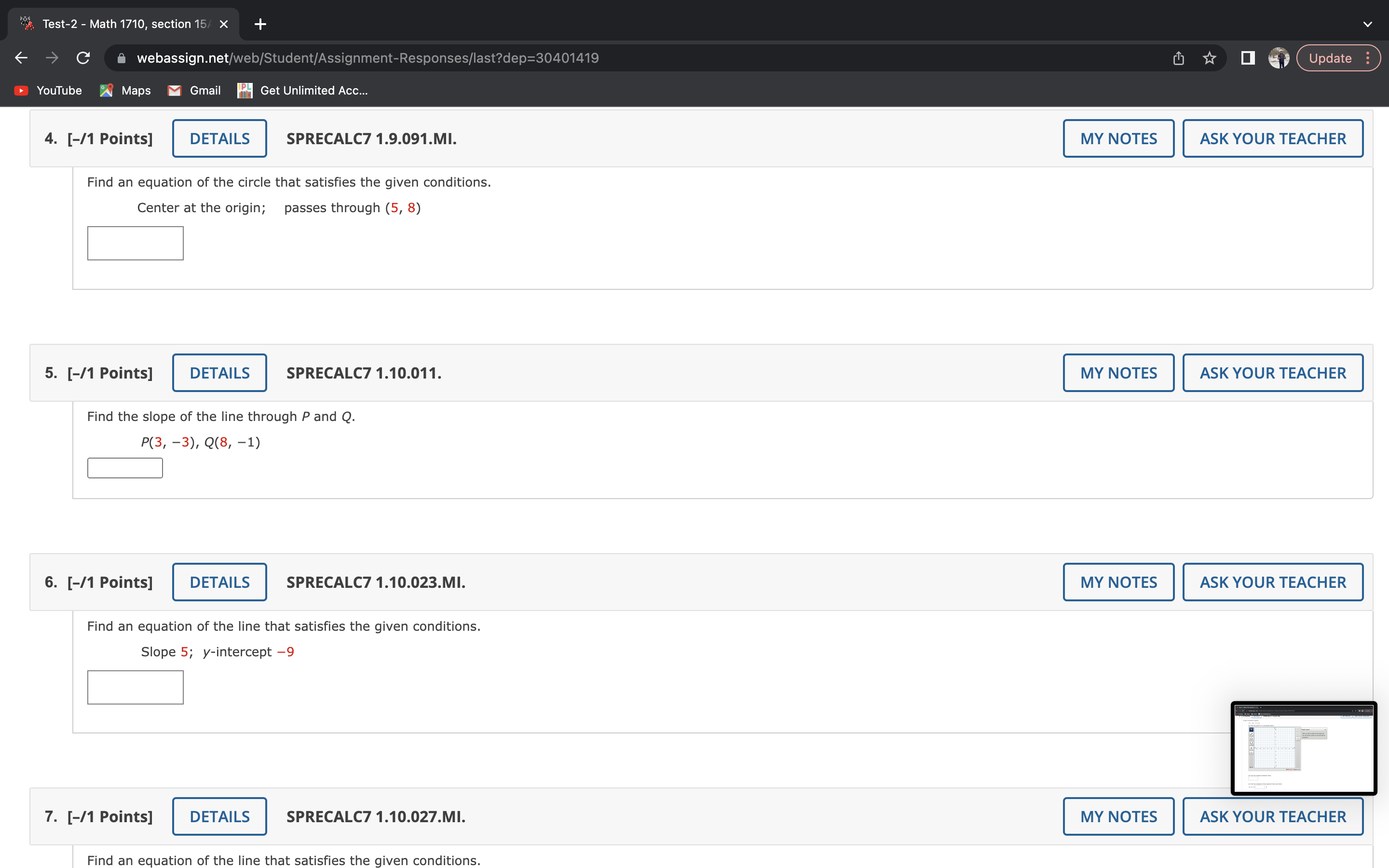  3 Test-2 - Math 1710, section 1! X + (- C'