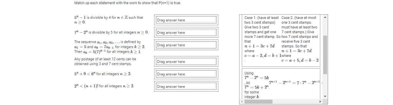 4. 5" + 9 2 Drag answer here Then ap = 5(7)*-1