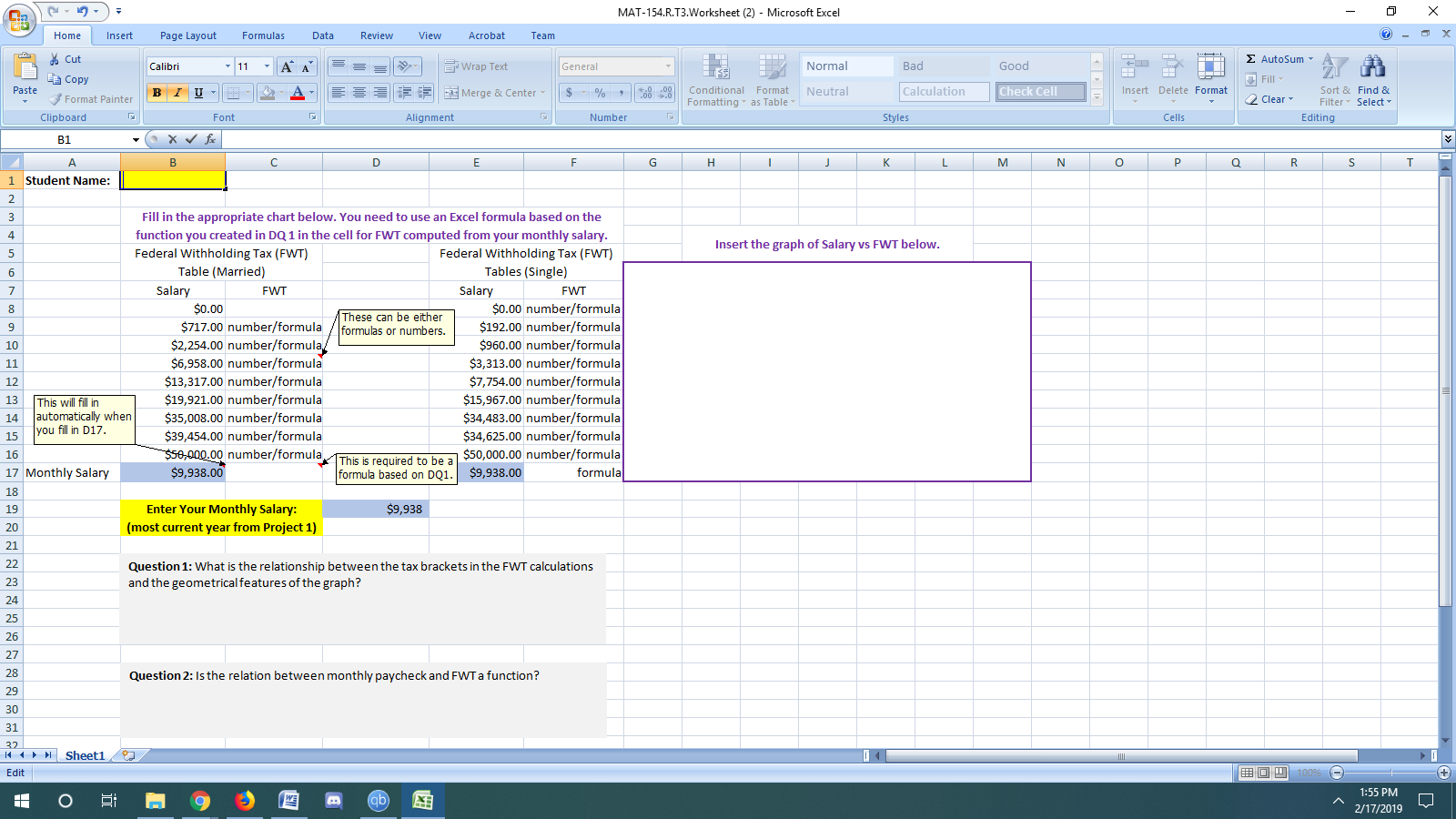 Hello I need help with a formula for excel regarding federal withholding