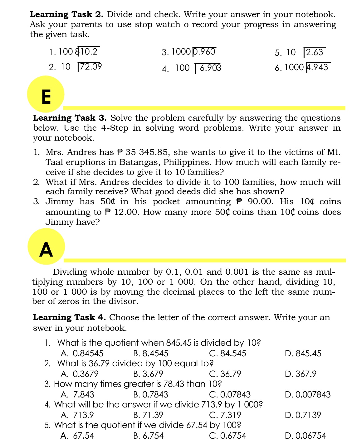 your higher order thinking skills to solve the problems. teaming Task 2.