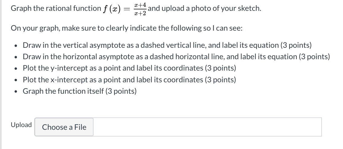 Help please xl4 Graph the rational function f (m) : $+2 and