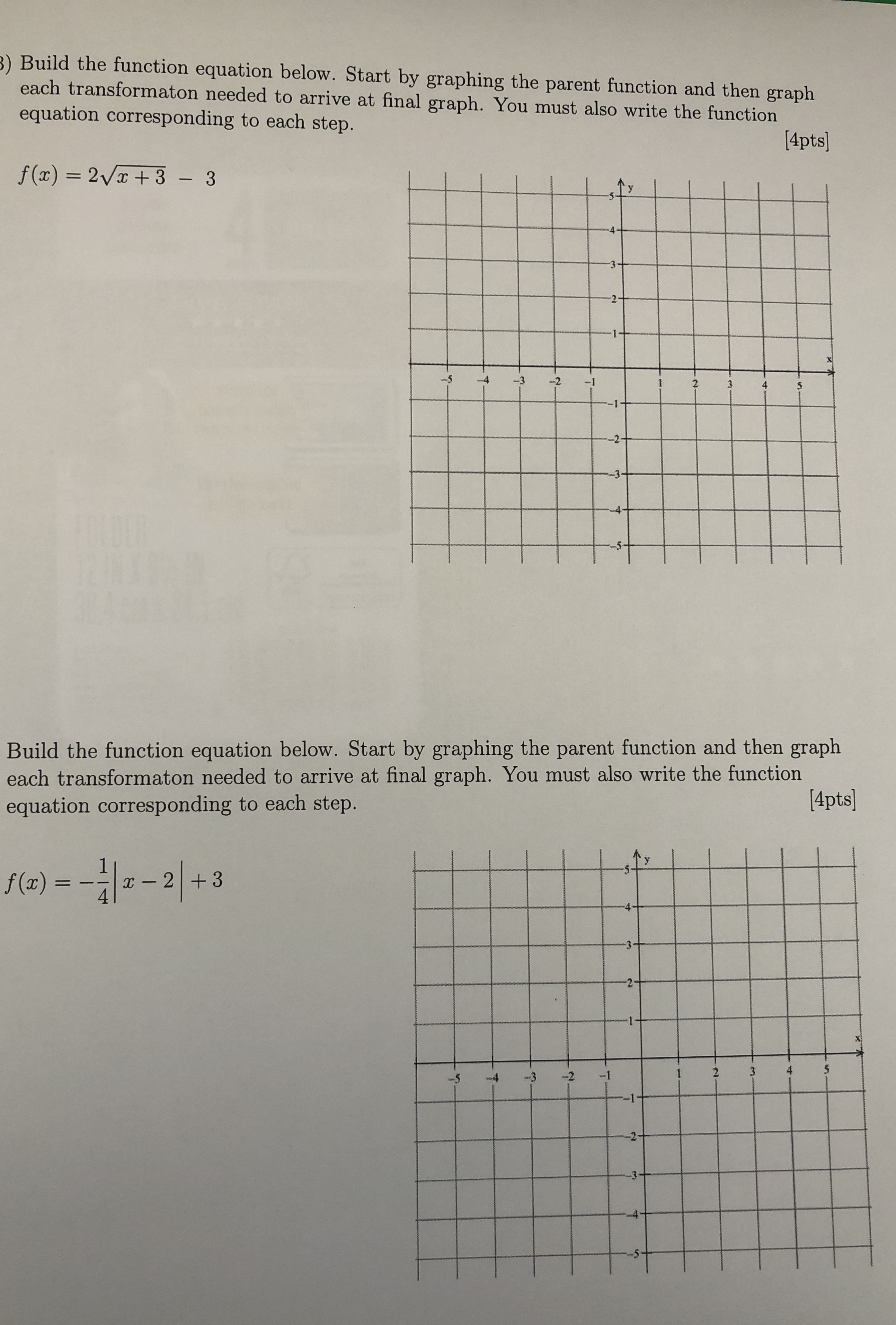Math question, Algebra Build the function equation below. Start by graphing the