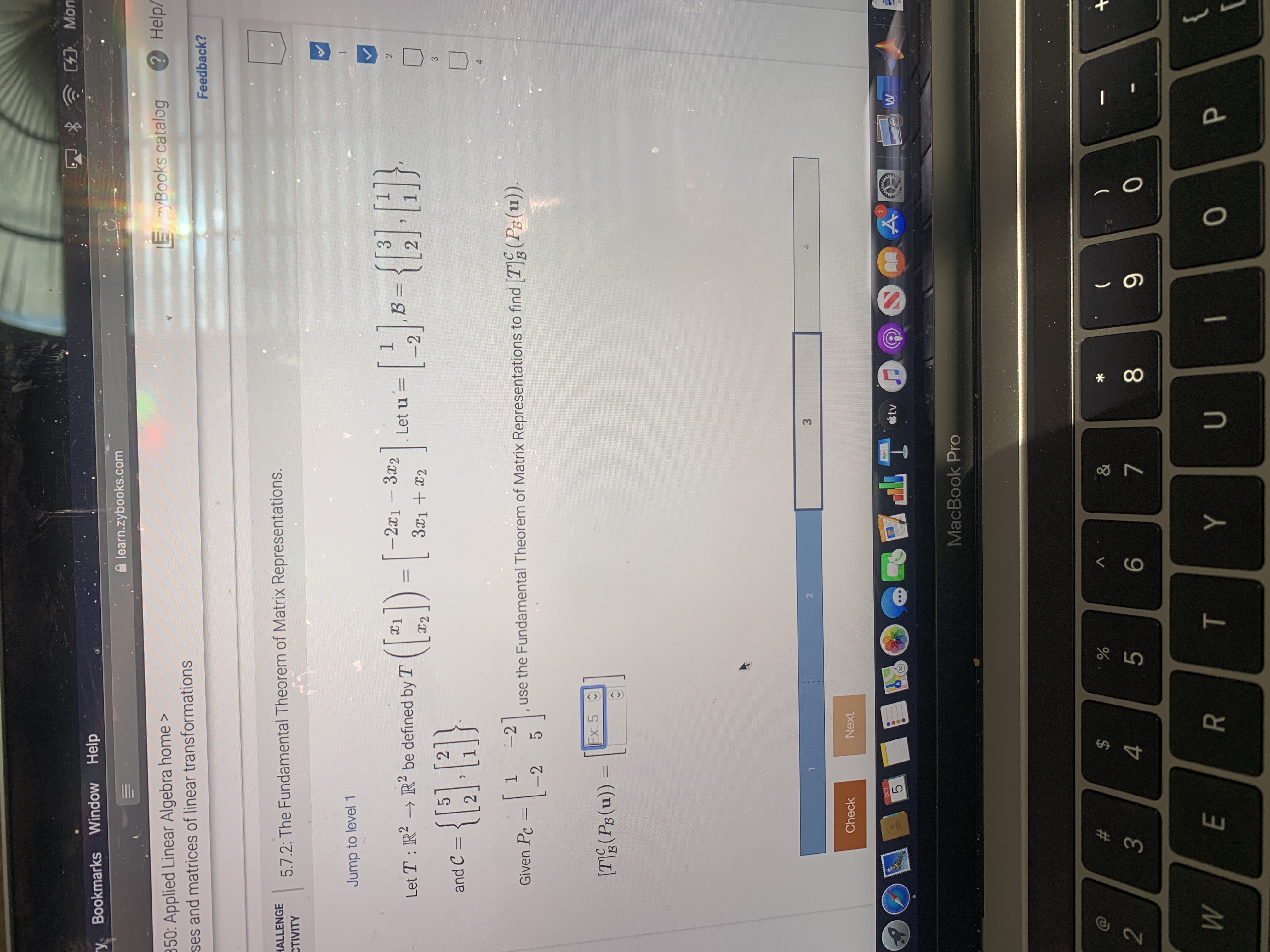 Given Pc = [ 1, -2; -2, 5], use the fundamental Theorem