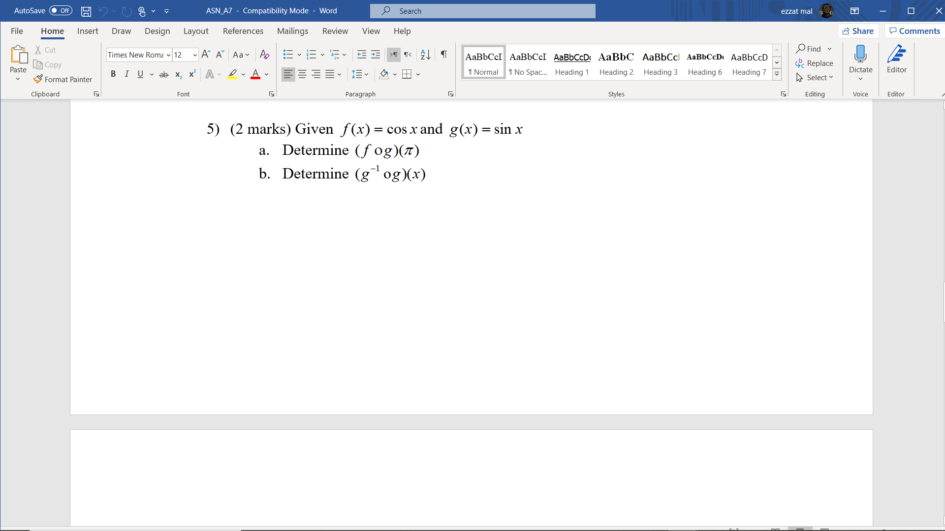 Insert Draw Design Layout References Mailings Review View Help Share Comments X