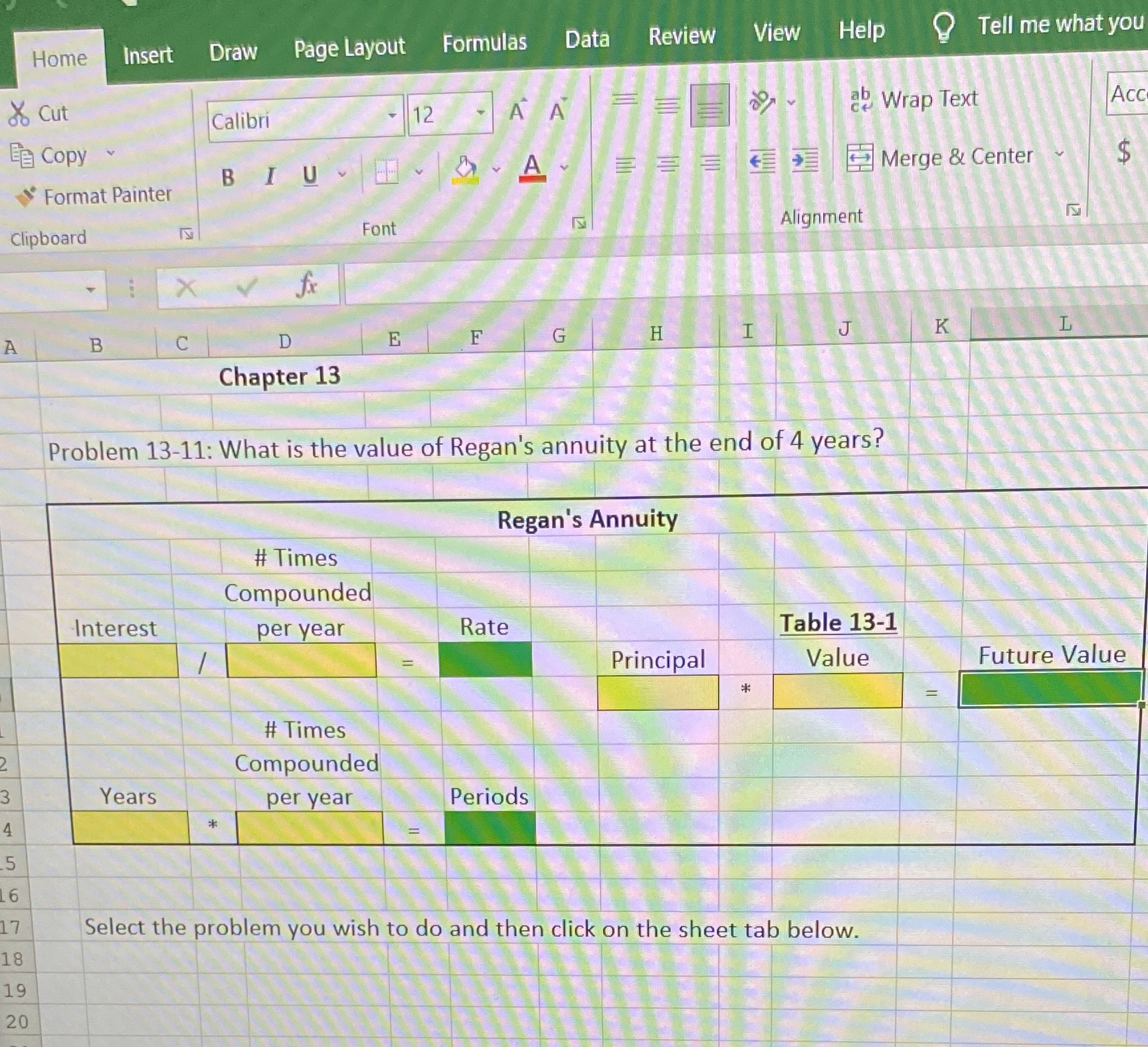  Insert Draw Page Layout Formulas Data Review View Help Tell me