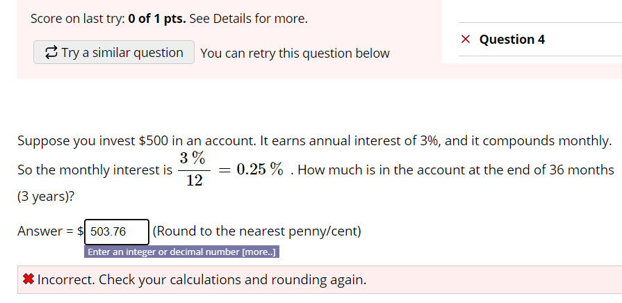 Please explain how to setup and solve this equation. My answer is