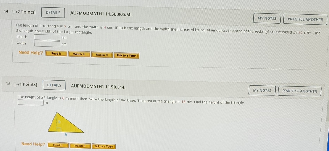 assignment 14. [-/2 Points] DETAILS AUFMODMATH1 11.58.005.MI. MY NOTES PRACTICE ANOTHER The