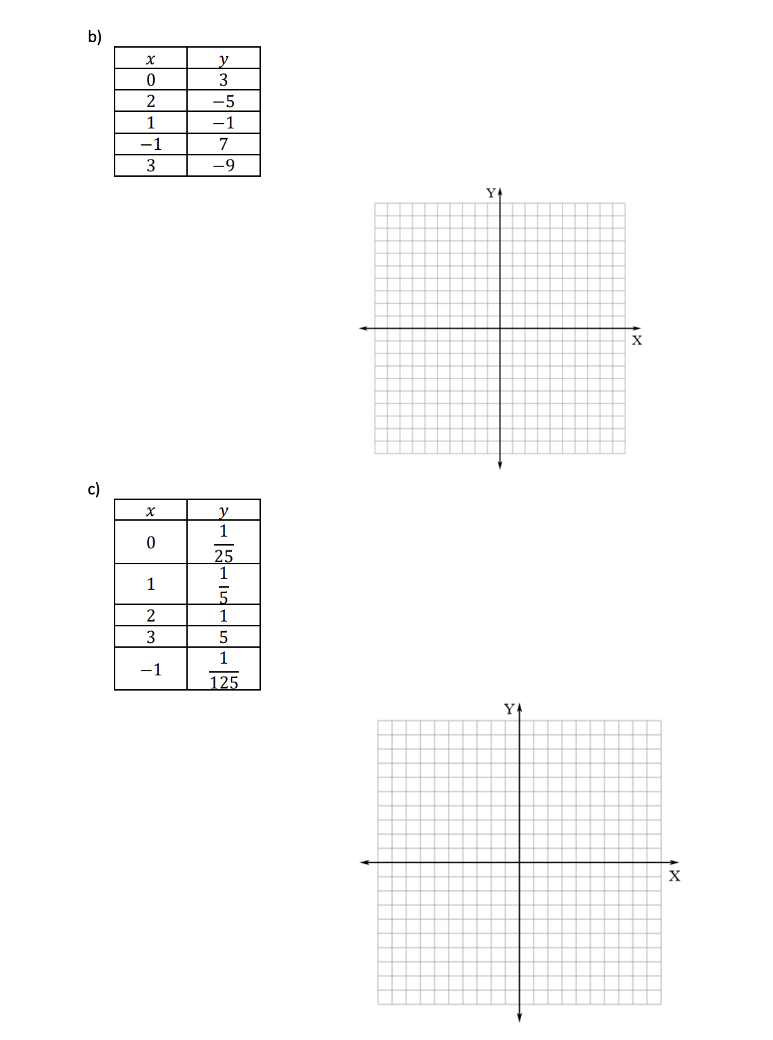 Complete each problem on the printed document, or complete each problem on