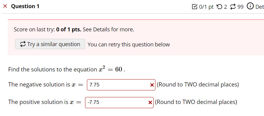 Will you please explain how to setup and solve a square root