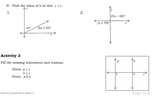 not intersect. 2. Refer to Figure 1, a d with e as