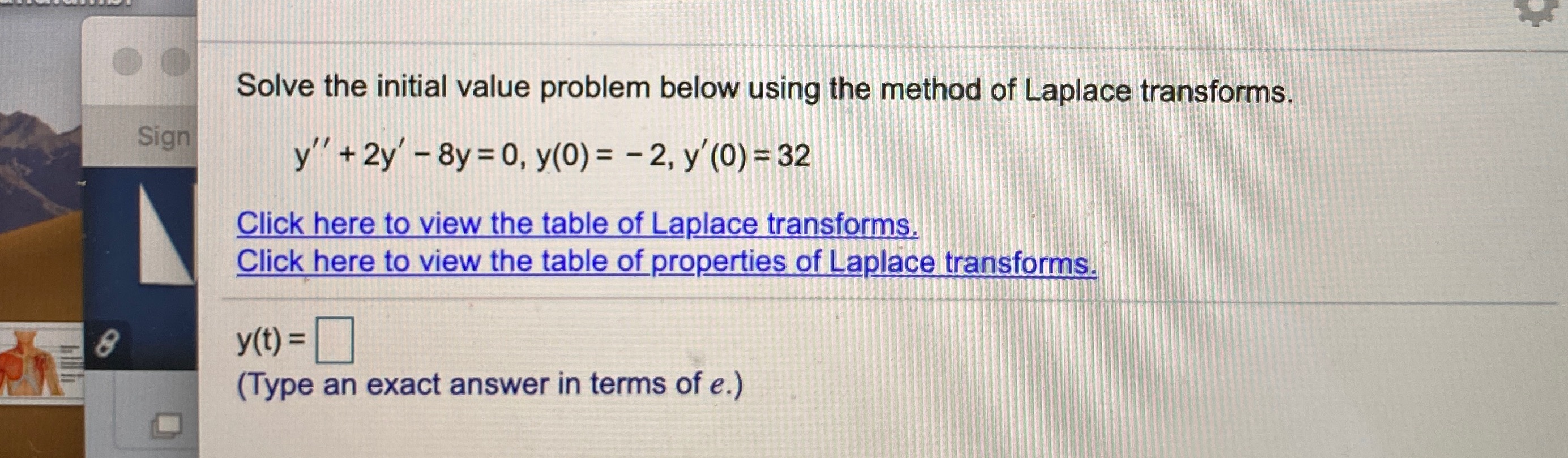Answer to question Solve the initial value problem below using the method