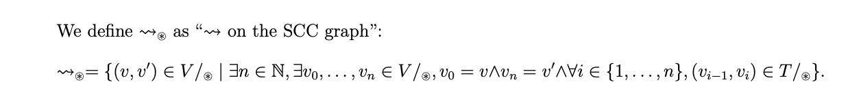 V and a transition relation T C V x V. We write