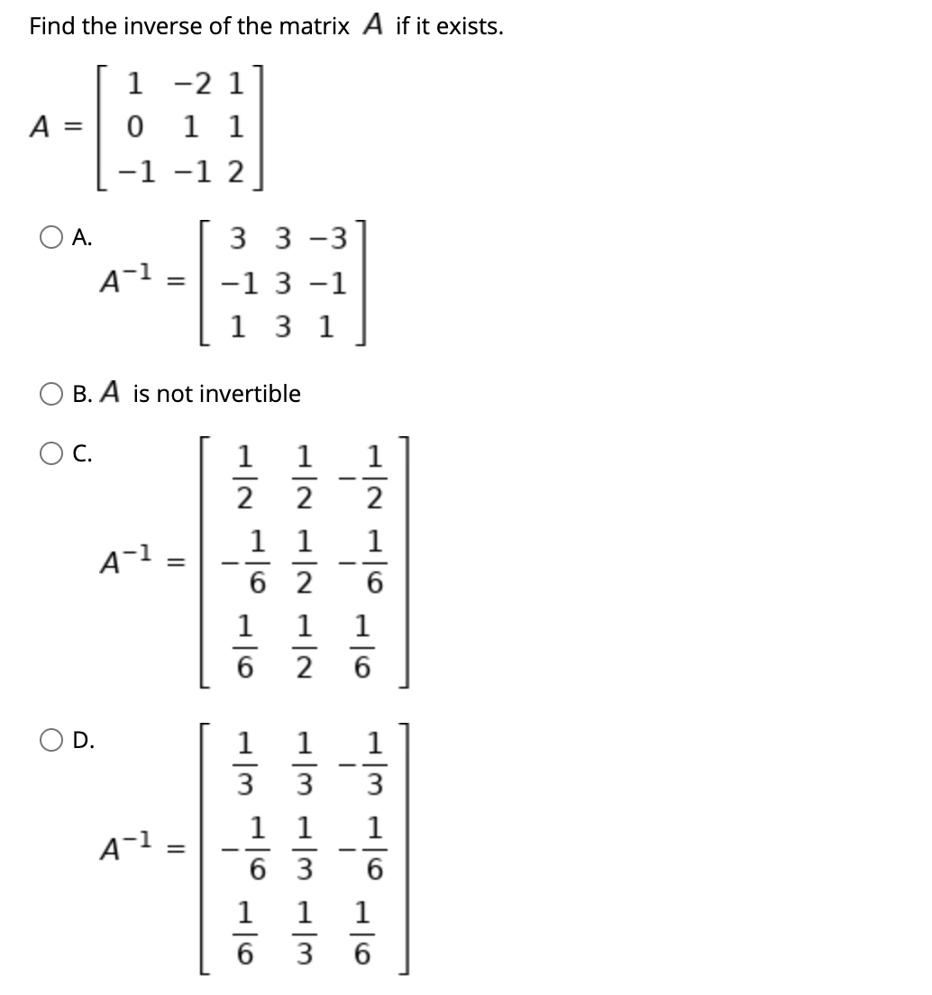 A. Note: there may be more than one true statement. Only select