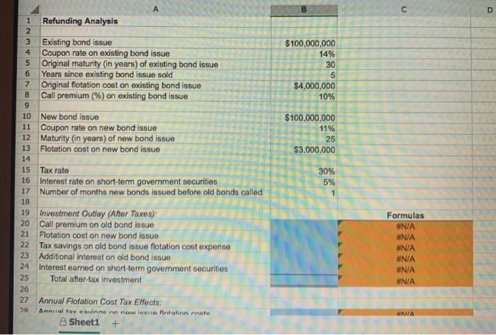 or not to refund a $100 million, 14% coupon, 30- year bond