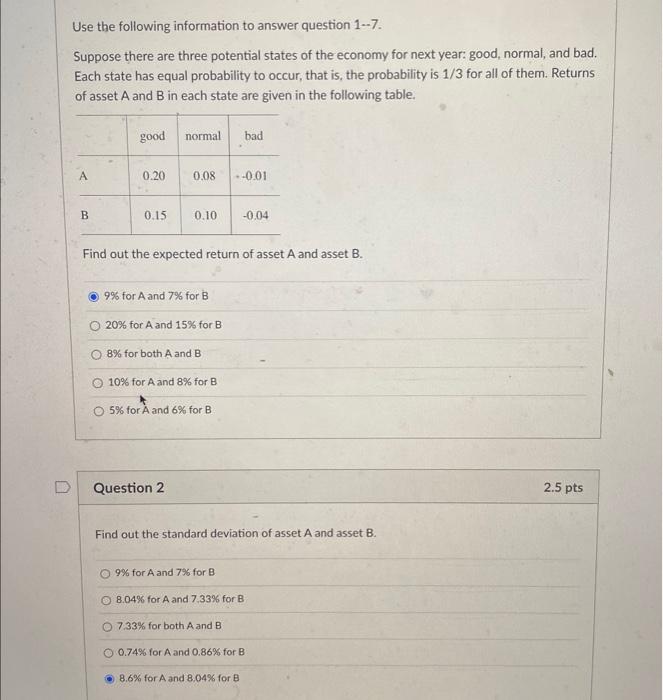 use information from #1 to solve for the rest Use the following
