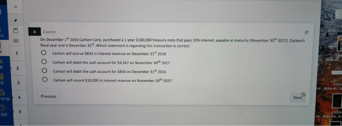  2 points 11 2012-12 1 B On December 1 2016 Carlson
