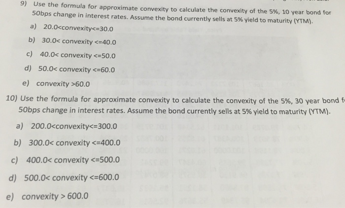Help for 9 and 10 Use the formula for approximate convexity to