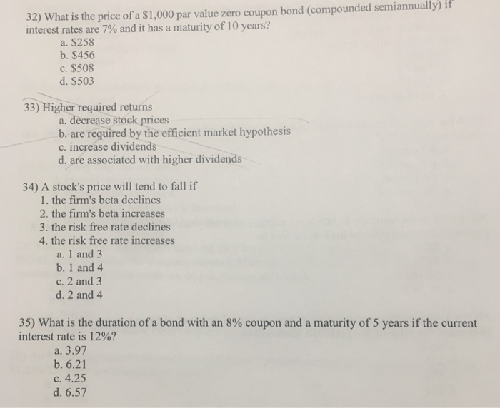  Don't need problem 33 semiannually) i 32) What is the price