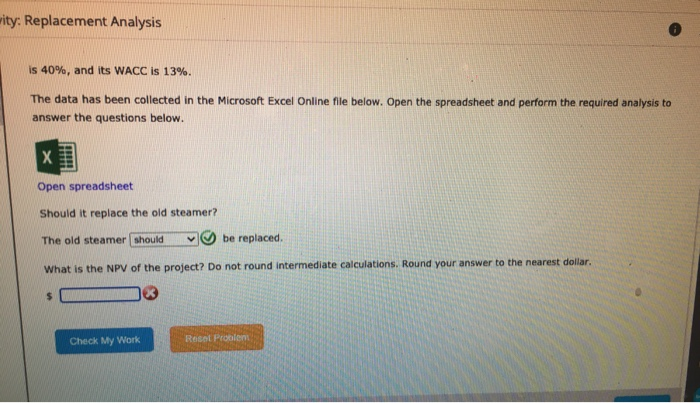 at this time. If the old steamer is not replaced, it can