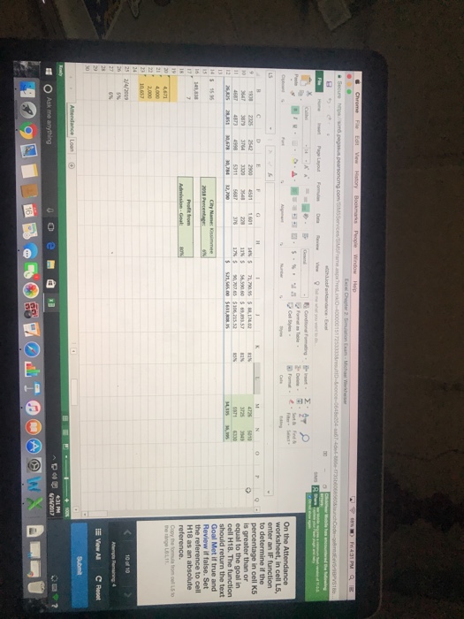 I need a FORMULA for L5 and not an answer S105 220