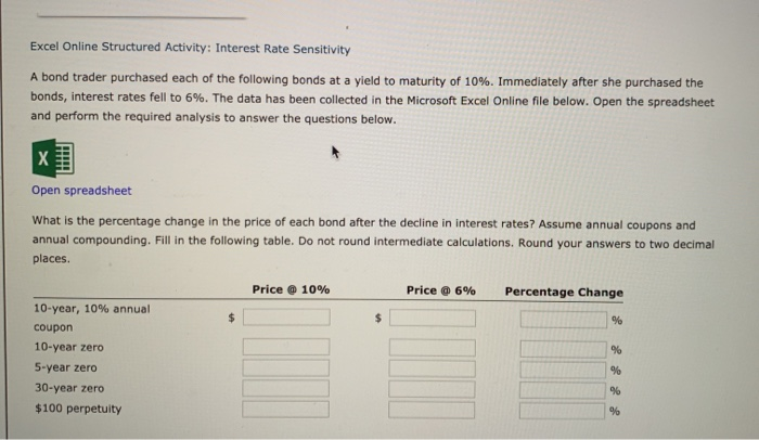 to maturity immediately after purchase 10.00% 6.00% 10-year, 10% annual coupon bond