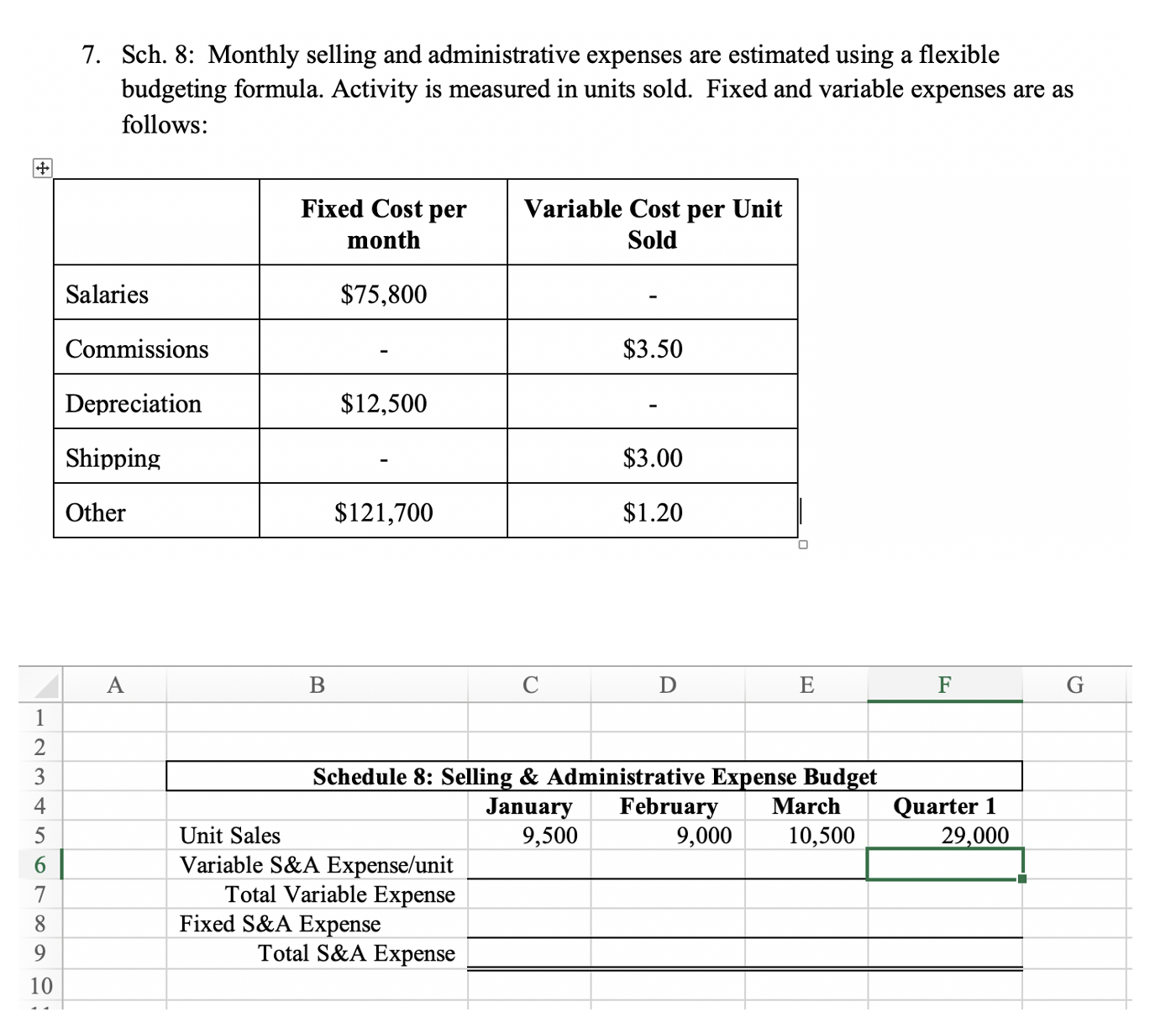 PLease help fill in the excel cells. Show formula and calclulations.