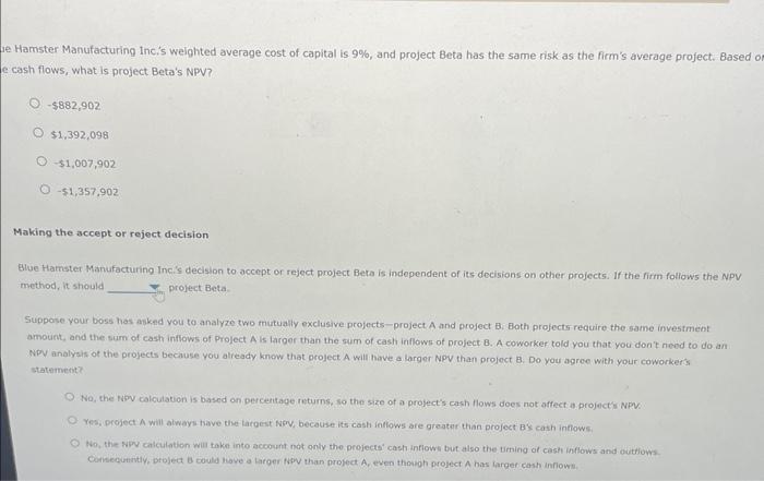 (NPV) rule is considered one of the most common and preferred criteria