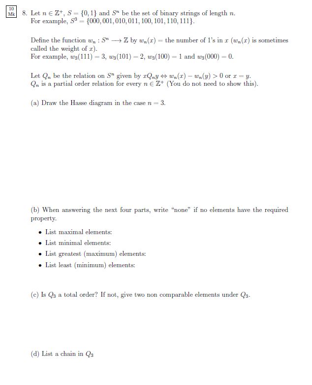 please help with discrete mathematics 3. Let n E 3+1 3 =
