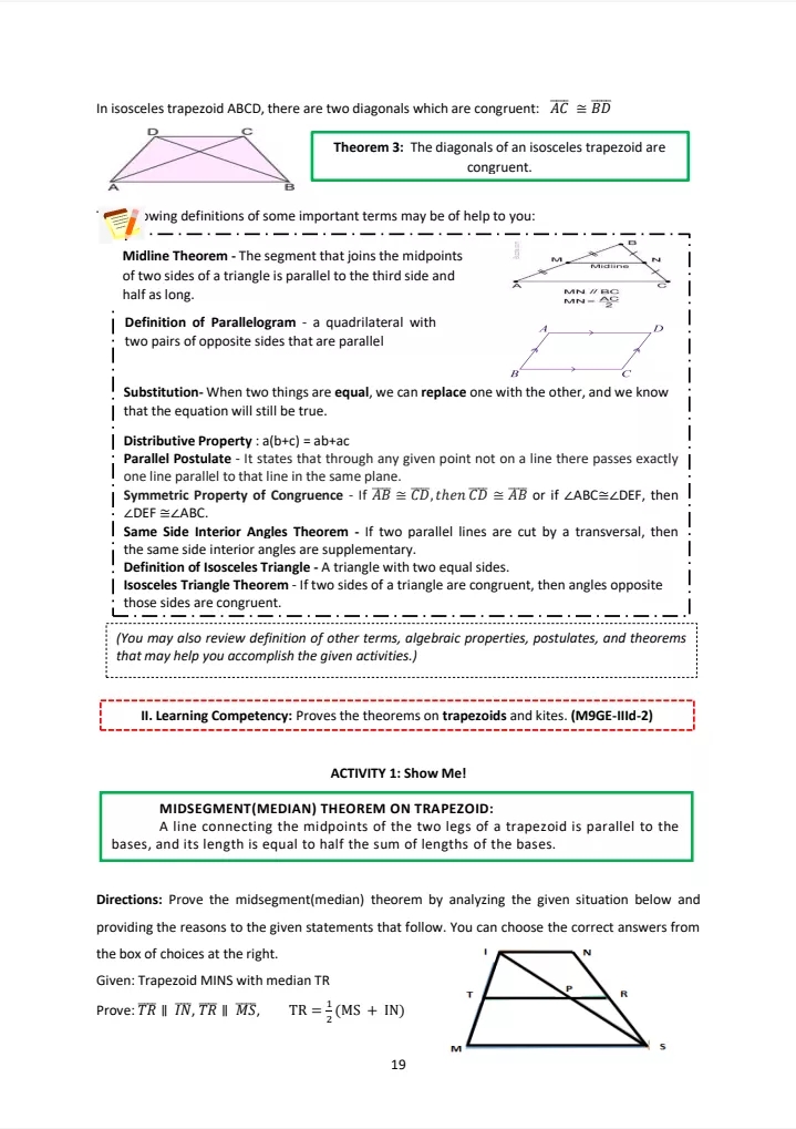 similarity. For us to prove the midline theorem, let's first know what
