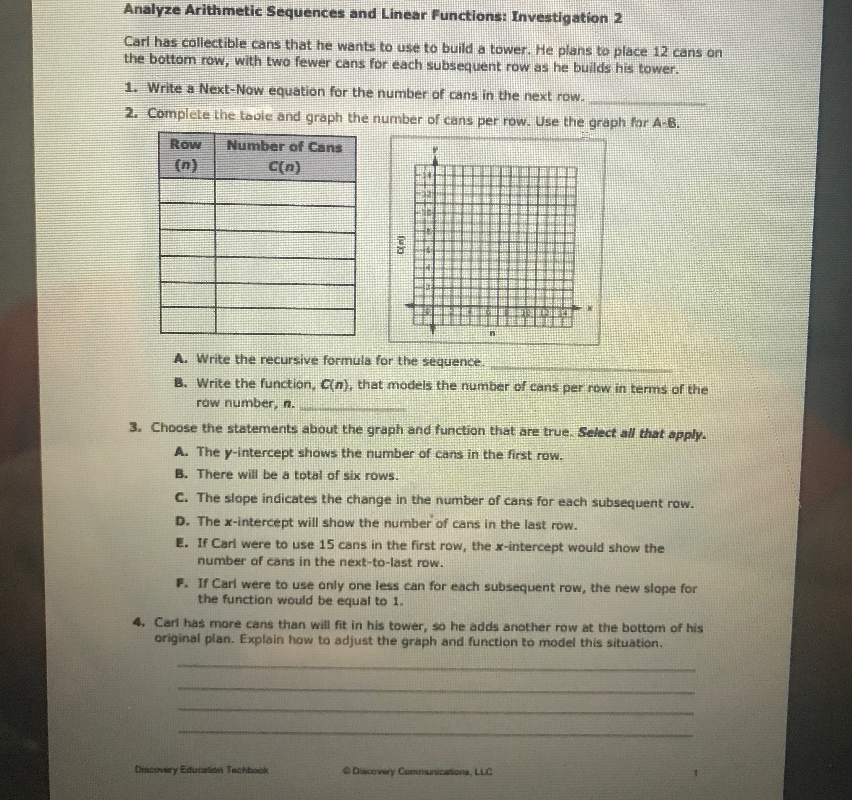 I really need help with these to pass Analyze Arithmetic Sequences and