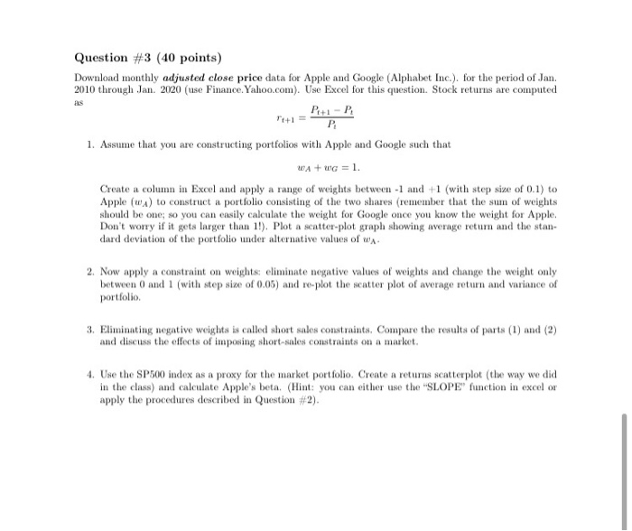 Returns on asset 2 has a mean of 2 and standard deviation