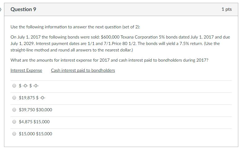 Use the following information to answer the next question (set of