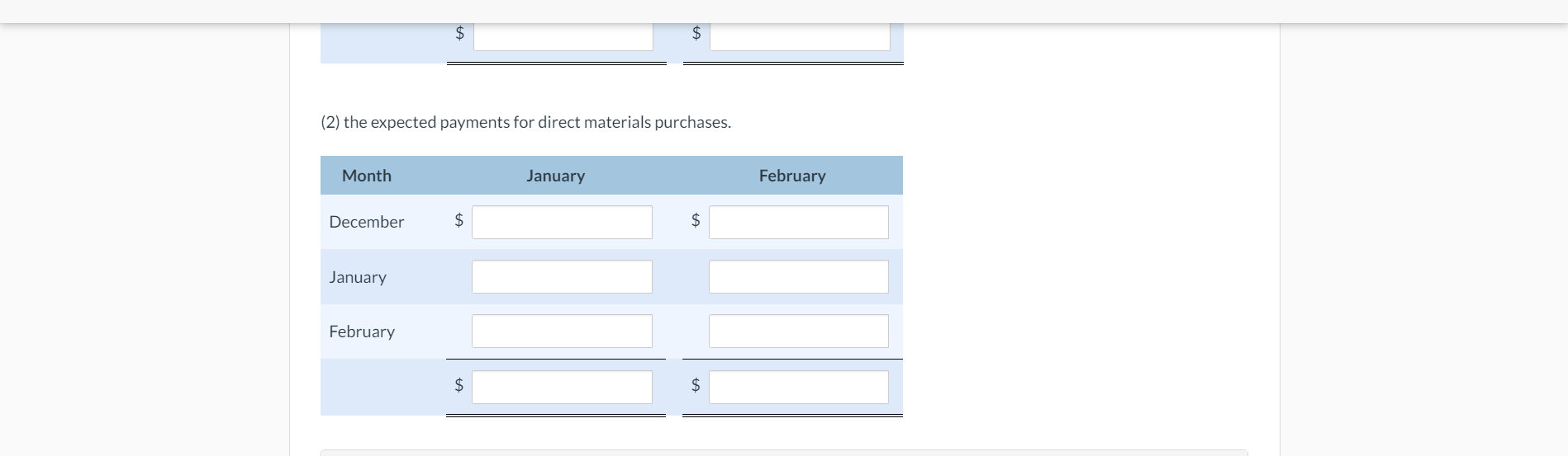 collections to be 50% in the month of sale, 40% in the