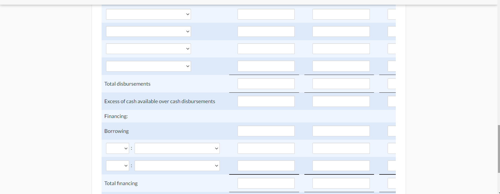 the purchase. Other data are as follows: 1. Credit sales: November 2020,