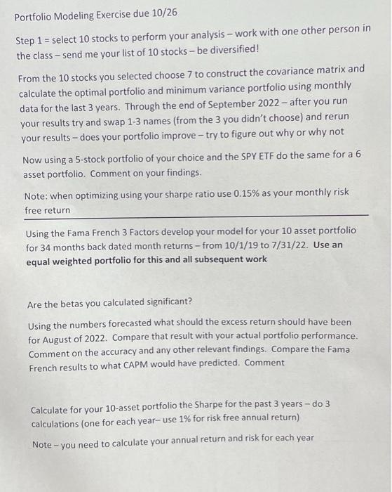 please do it all and send back in excel form if possible