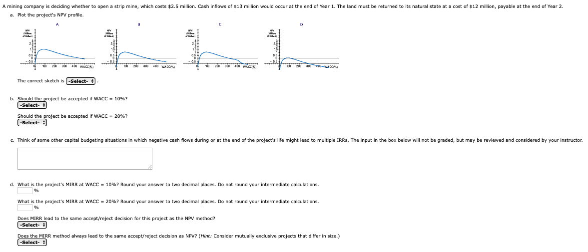 A mining company is deciding whether to open a strip mine,