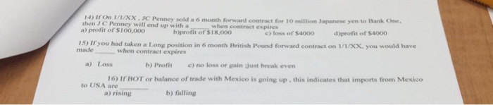 from the spot and forward markets for pounds, yens and pesos, for