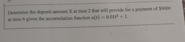 Determine the deposit amount X at time 2 that will provide