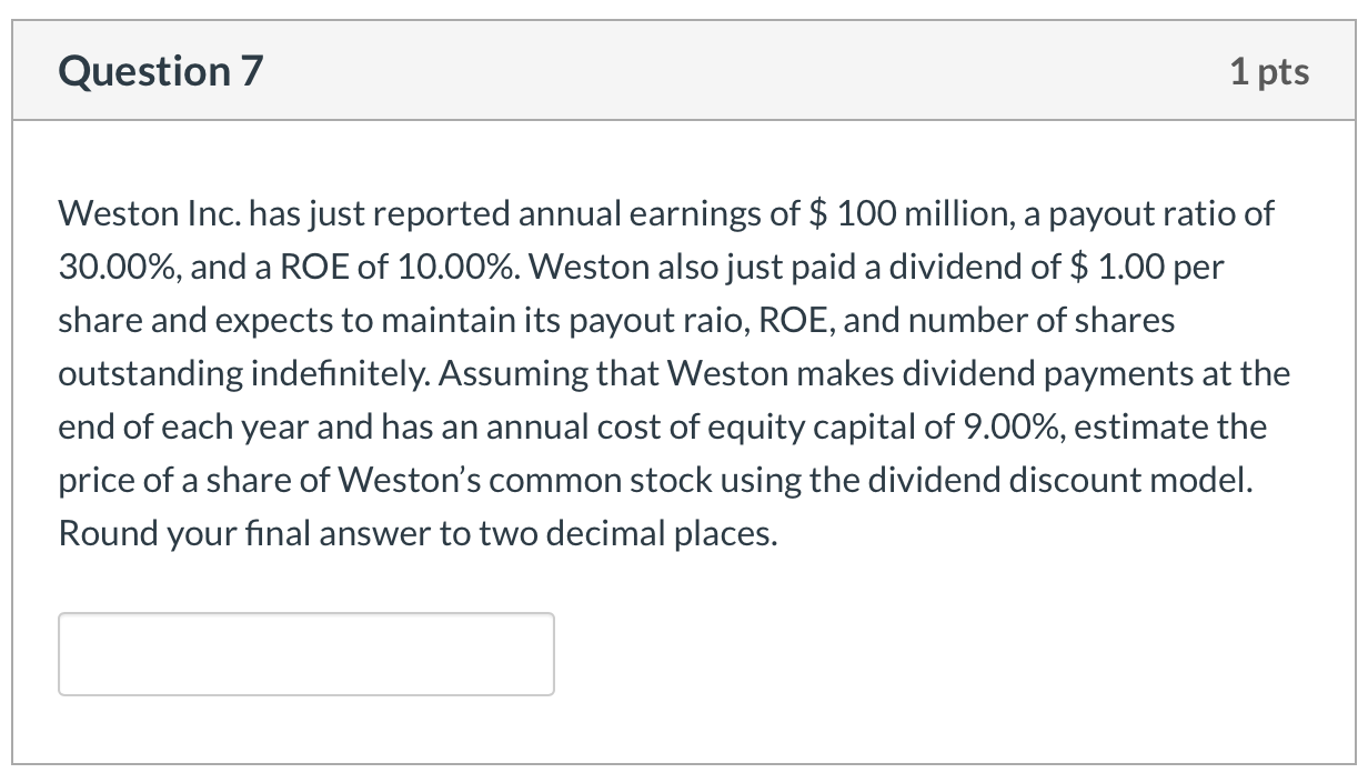 $ 3.00 per share one year from now and a dividend of