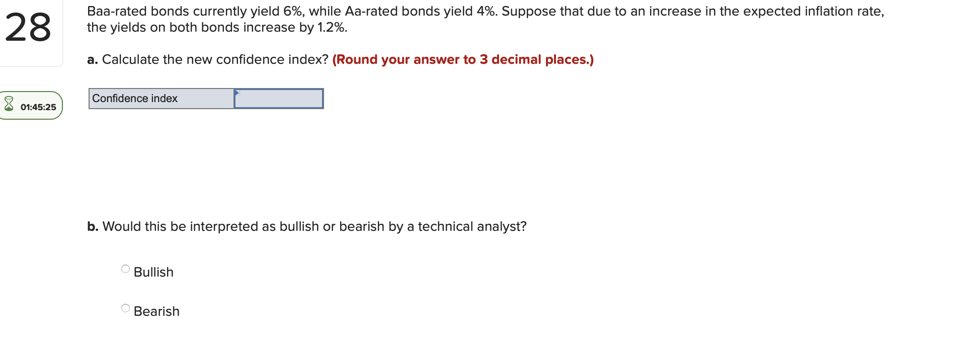  28 Baa-rated bonds currently yield 6%, while Aa-rated bonds yield 4%.