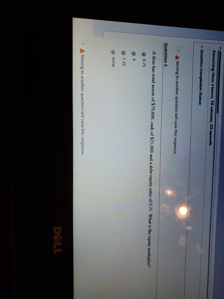 Remaining Time: 3 hours, 18 minutes, 23 seconds. Question Completion Status: