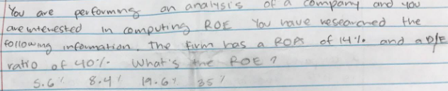 please show steps and explain You are performing on analysis of